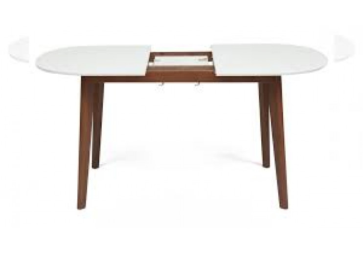 Стол обеденный раскладной BOSCO (белый-коричневый)