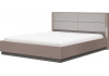 ВИВА кровать двойная  без металлокаркаса  (Мокко глянец / Текстиль / Латте)