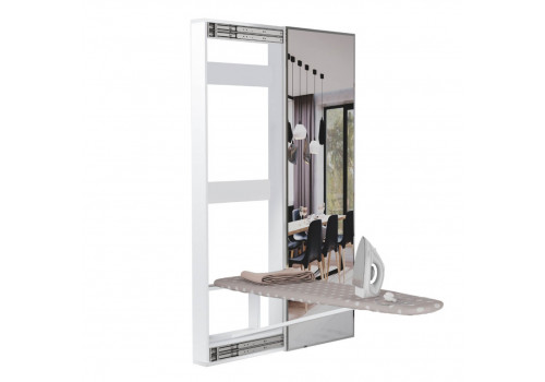 Гладильная доска Смарт купе с зеркалом белая