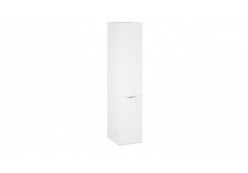 Шкаф для белья 580 с 1 дверью со стеклом Глосс - СМ- 319.07.001 Белый Жемчуг, Белый глянец, Стекло