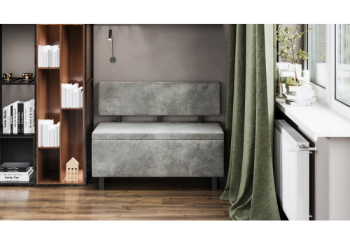 Скамья прямая «Брайтон» (1000 мм) Венге Цаво, Wellmart Silver