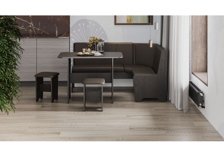 Кухонный уголок «Техас» Исп.1 Венге, Экокожа коричневая