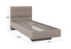 Кровать без ПМ «Элис» Тип 1 (без подъемного механизма) Велюр ultra cashmere