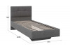 Кровать без ПМ «Элис» Тип 1 (без подъемного механизма) Велюр ultra grafit