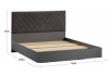 Кровать «Бетта» Тип 1 Серый графит, Велюр Серый