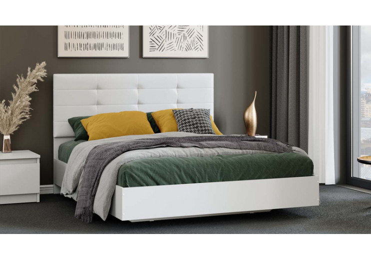 Кровать «Бетта» Тип 3 - 413.003.000 Белый снег, Белый