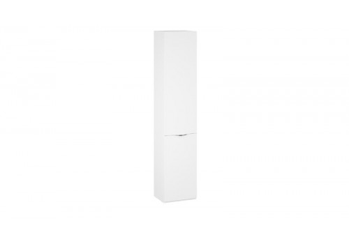 Шкаф для белья (366) с 1 дверью со стеклом «Глосс» Белый Жемчуг, Белый глянец, Стекло СМ-319.07.011