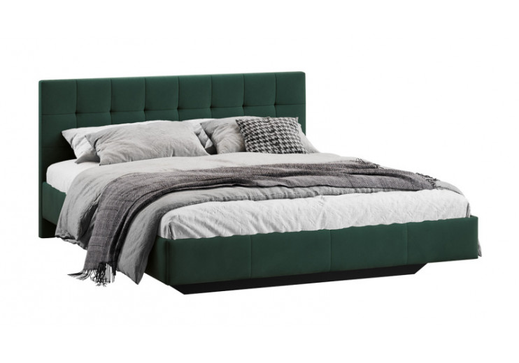 Кровать без ПМ «Эмма» Тип 1 (без подъемного механизма) Велюр Confetti Deep forest
