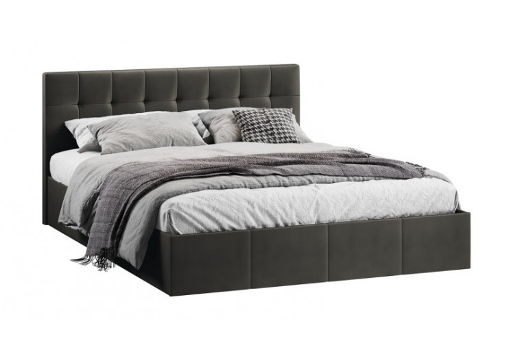 Кровать с ПМ «Эмма» (с подъемным механизмом) с заглушиной Велюр Confetti Stone