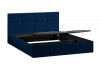 Кровать с ПМ «Лора» (с подъемным механизмом) с заглушиной Велюр Confetti Blue