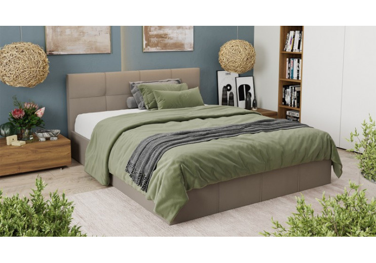 Кровать с ПМ «Лора» (с подъемным механизмом) с заглушиной Велюр Confetti Smoke