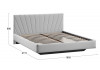 Кровать без ПМ «Эвори» Тип 1 (без подъемного механизма) Велюр Confetti Silver