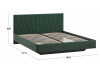Кровать без ПМ «Эвори» Тип 1 (без подъемного механизма) Велюр Confetti Deep forest