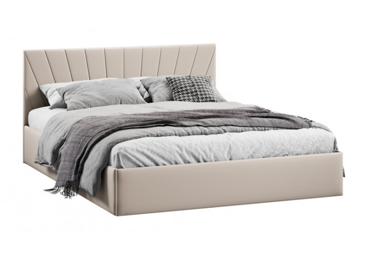 Кровать с ПМ «Эвори» Тип 1 (с подъемным механизмом) с заглушиной Велюр Confetti Cream