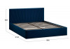Кровать с ПМ «Эвори» Тип 1 (с подъемным механизмом) с заглушиной Велюр Confetti Blue