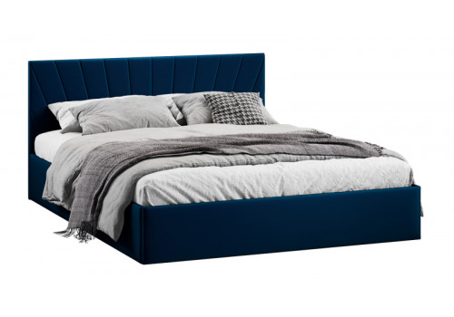 Кровать с ПМ «Эвори» Тип 1 (с подъемным механизмом) с заглушиной Велюр Confetti Blue