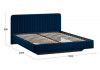 Кровать без ПМ «Шелли» Тип 1 (без подъемного механизма) Велюр Confetti Blue