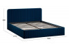 Кровать с ПМ «Шелли» Тип 1 (с подъемным механизмом) с заглушиной Велюр Confetti Blue