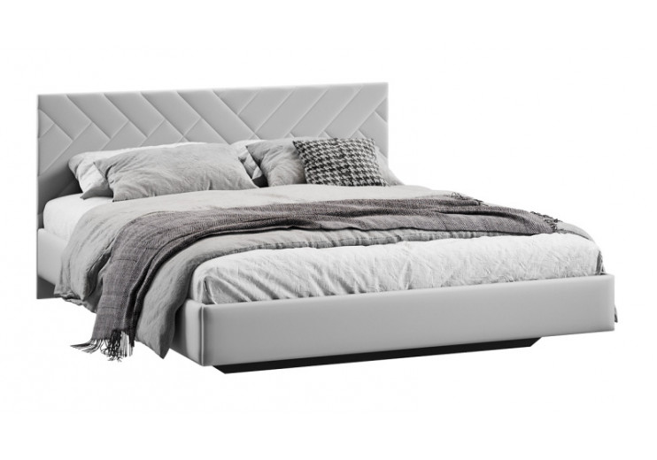 Кровать без ПМ «Кевия» Тип 1 (без подъемного механизма) Велюр Confetti Silver