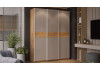 Шкаф-купе с 3 глухими дверями «Оскар Скания» Ручка белая, Дуб Крафт золотой, Кашемир, Дуб тортугга