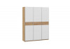 Шкаф-купе с 3 глухими дверями «Оскар Скания» Ручка серебро, Дуб Крафт золотой, Белый снег, Дуб тортугга