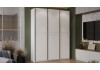 Шкаф-купе с 3 глухими дверями «Оскар Скания» Ручка черная, Белый снег, Белый матовый