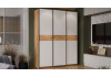 Шкаф-купе с 3 глухими дверями «Оскар Скания» Ручка черная, Дуб Крафт золотой, Белый снег, Дуб тортугга