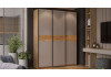 Шкаф-купе с 3 глухими дверями «Оскар Скания» Ручка черная, Дуб Крафт золотой, Кашемир, Дуб тортугга