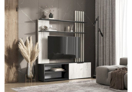 Гостиная Роджина (дуб крафт белый/графит)