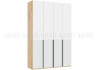 Шкаф 4-х створчатый (1600) Марвэл (дуб крафт/браш вайт)