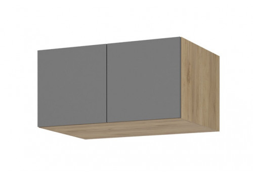 Антресоль 800 Лион АН-01 графит серый - дуб крафт золото