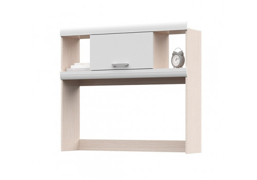 Надстройка для стола Симба дуб белфорд - белый глянец