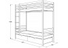 Кровать двухярусная №1 из массива (классика) (белая)