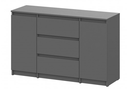 Комод 3 ящика 2 створки «Денвер» Графит